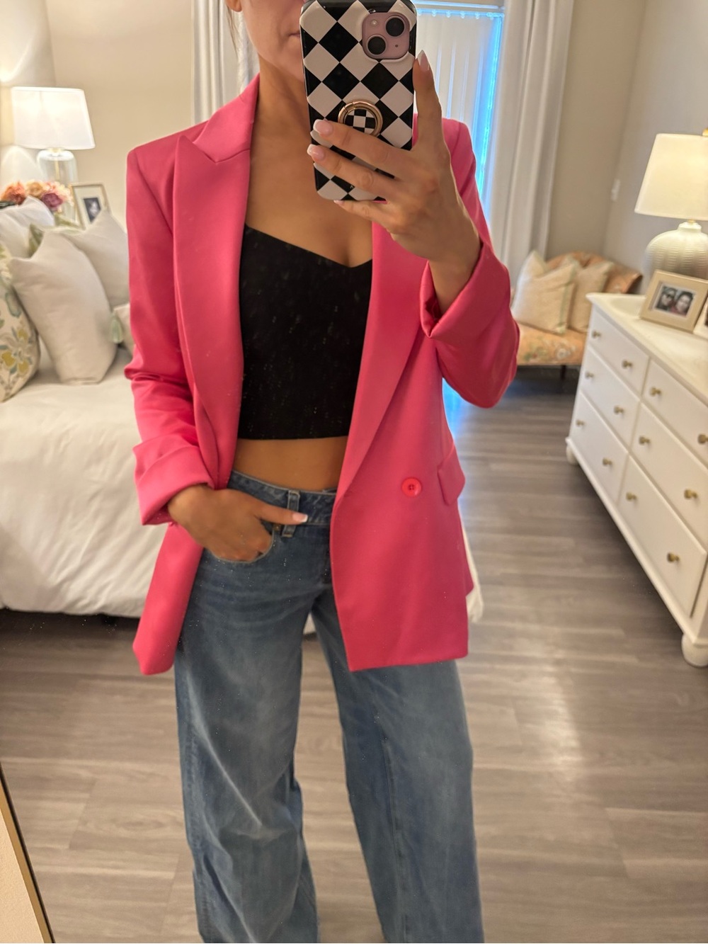 Alice + Olivia Oversized Double-Breasted Blazer